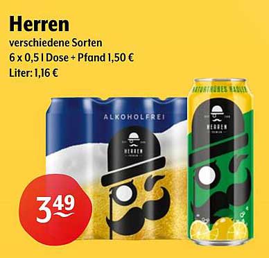 Herren alkoholfrei 6 x 0,5 l Dose