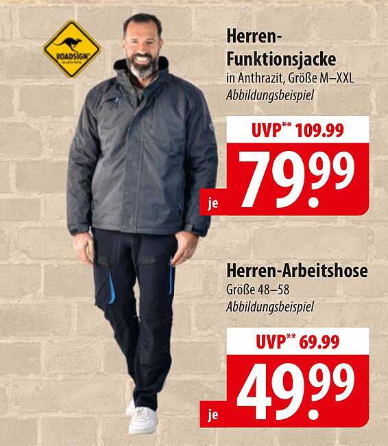 Herren-Funktionsjacke in Anthrazit & Herren-Arbeitshose