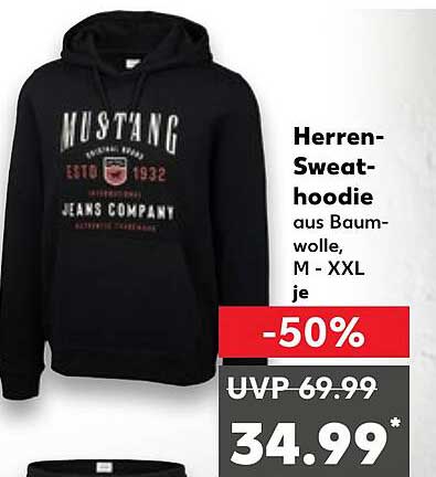 Herren-Sweathoodie aus Baumwolle, M - XXL