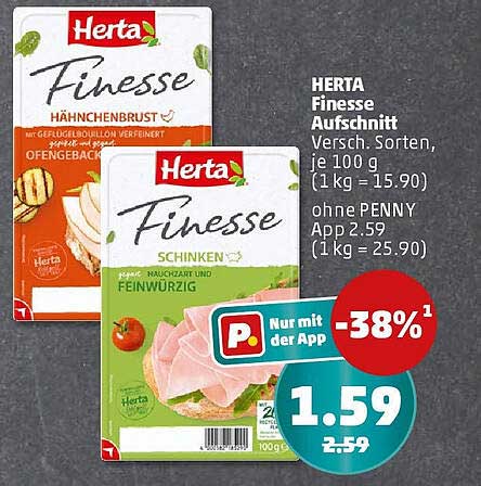 HERTA Finesse Aufschnitt – Verschiedene Sorten, je 100 g