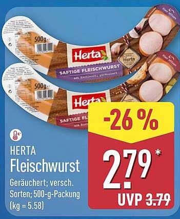 HERTA Fleischwurst - Saftig und lecker
