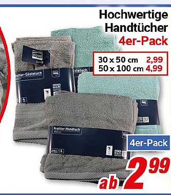 Hochwertige Handtücher 4er-Pack