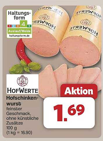 HofWerte Hofschinkenwurst – feiner Geschmack ohne künstliche Zusätze