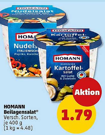 HOMANN Beilagensalat – Verschiedene Sorten, je 400 g