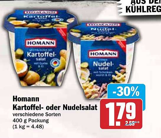 Homann Kartoffel- oder Nudelsalat 400 g