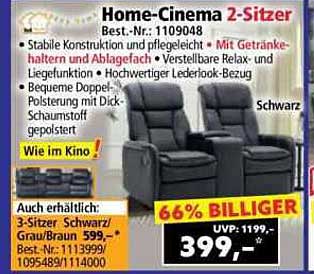 Home-Cinema 2-Sitzer