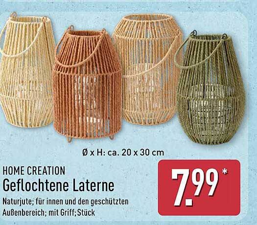HOME CREATION Geflochtene Laterne