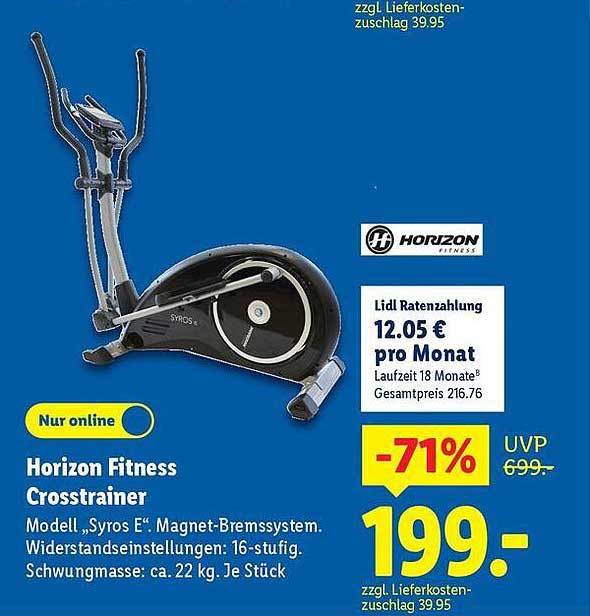 Horizon Fitness Crosstrainer Modell 'Syros E'