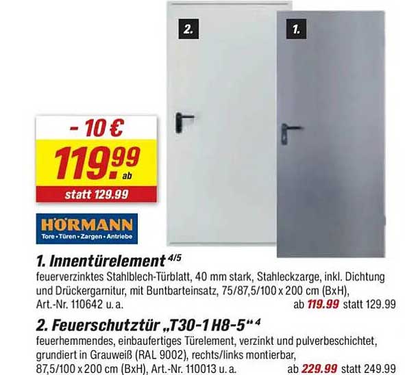 Hörmann Innentürelement - Edelstahl-Look und Sicherheit vereint