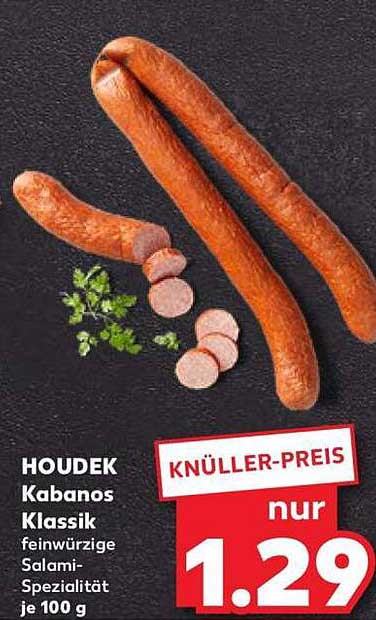 HOUDEK Kabanos Klassik feine Würzige Salami-Spezialität je 100 g