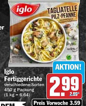 Iglo Fertiggerichte verschiedene Sorten 450 g Packung