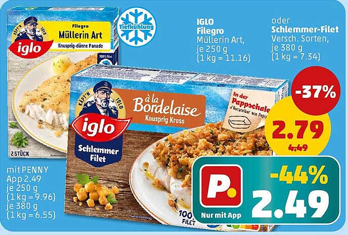 IGLO Filegro Müllerinn Art oder Schlemmer-Filet - jetzt sparen!
