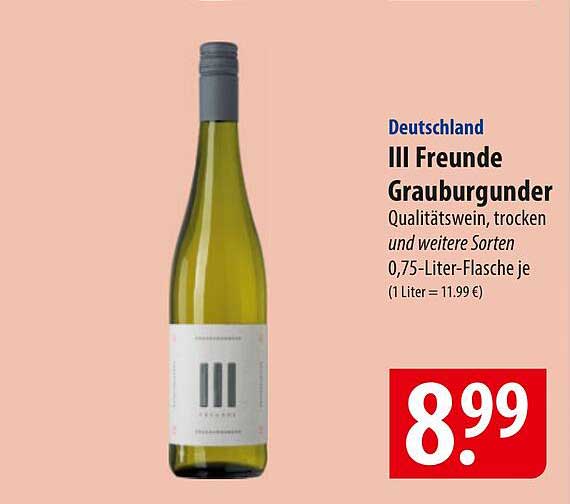 III Freunde Grauburgunder Qualitätswein, trocken
