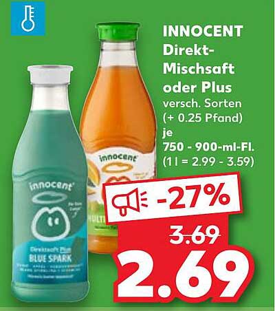 INNOCENT Direkt-Mischsaft oder Plus verschiedenen Sorten je 750 - 900 ml