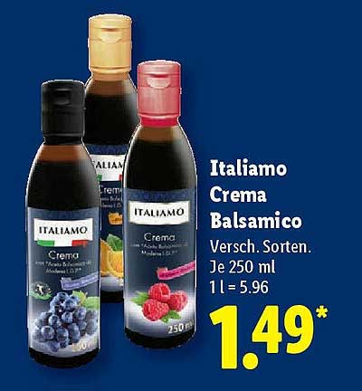 Italiamo Crema Balsamico - Verschiedene Sorten (250 ml)