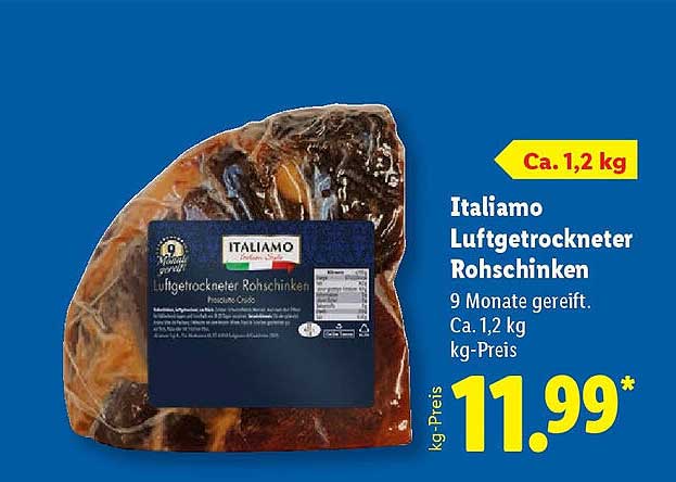 ITALIAMO Luftgetrockneter Rohschinken