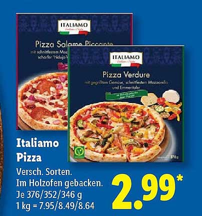 Italiamo Pizza – Verschiedene Sorten verfügbar