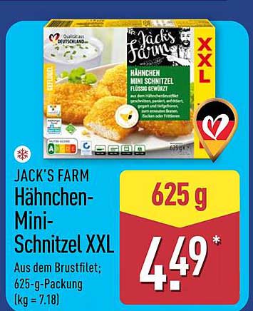 JACK'S FARM Hähnchen-Mini-Schnitzel XXL