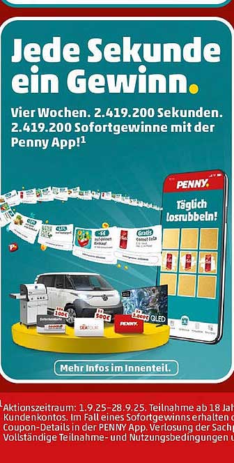 Jede Sekunde ein Gewinn mit der Penny App!