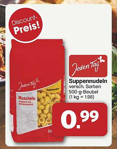 Jeden Tag Suppennudeln 500-g-Beutel