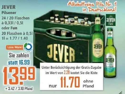 Jever Pilsener 24er Kasten (0,33 l) - Alkoholfreies Pils Nr. 1 in Deutschland!