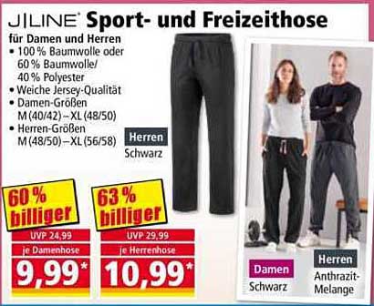 JILINE Sport- und Freizeithose für Damen und Herren