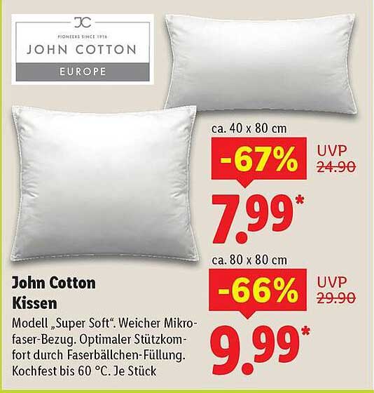 John Cotton Kissen - Super Soft