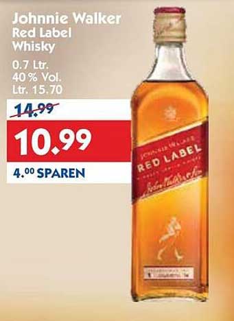 Johnnie Walker Red Label Whisky 0.7 Ltr.