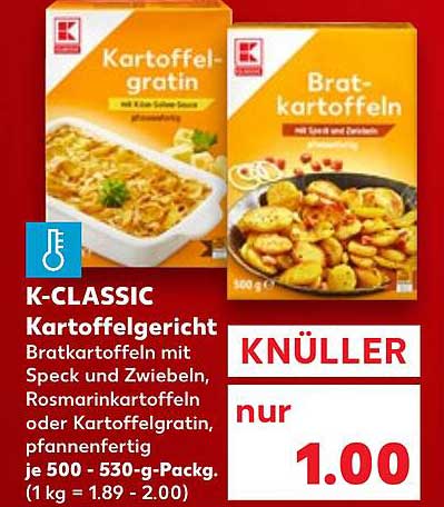 K-CLASSIC Kartoffelgericht – Bratkartoffeln oder Kartoffelgratin