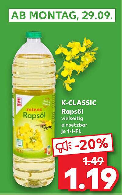 K-CLASSIC Rapsöl 1 L