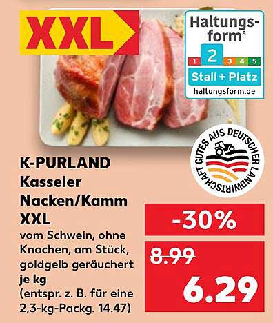 K-PURLAND Kasseler Nacken/Kamm XXL - 30% Rabatt!