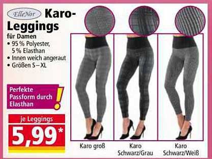 Karo-Leggings für Damen