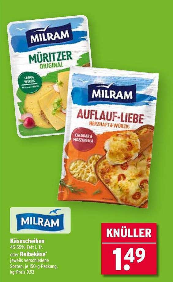 Käsescheiben von MILRAM - Auflauf-Liebe & Müritzer Original