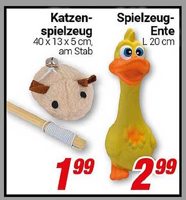 Katzenspielzeug und Spielzeug-Ente
