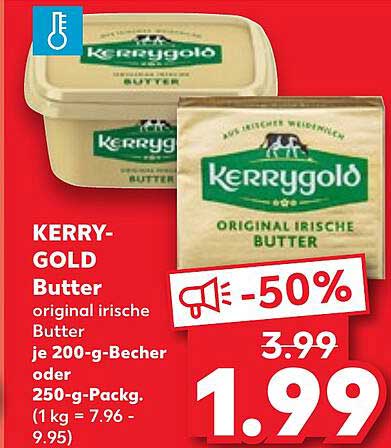 KERRY-GOLD Butter original irische Butter je 200-g-Becher oder 250-g-Packung