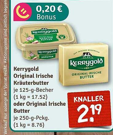 Kerrygold Original Irische Kräuterbutter oder Original Irische Butter