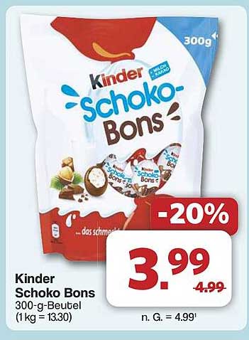 Kinder Schoko Bons 300-g-Beutel