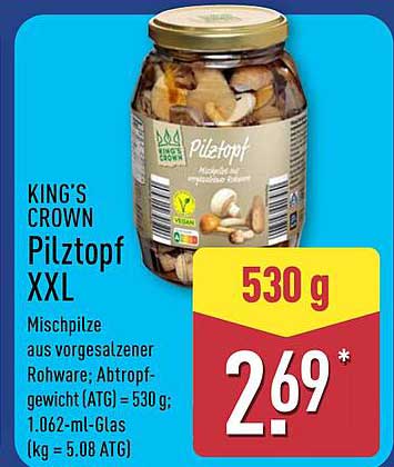 KING'S CROWN Pilztopf XXL 530 g