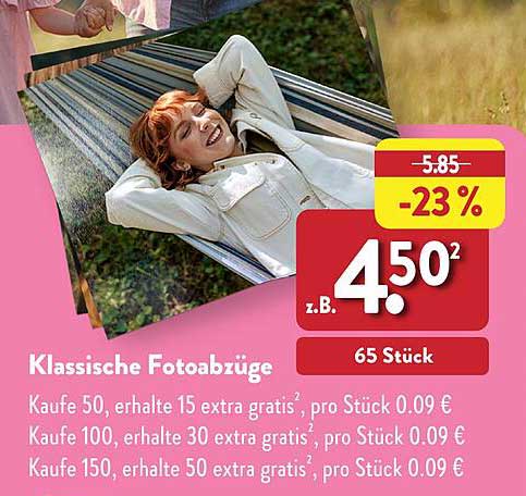 Klassische Fotoabzüge – 65 Stück für nur 4,50 €
