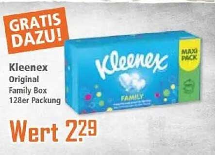 Kleenex Original Family Box 128er Packung - Gratis dazu!