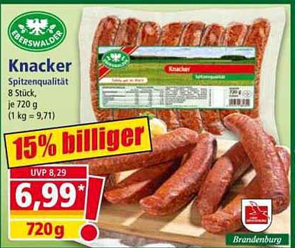 Knacker Spitzenqualität 8 Stück, je 720 g