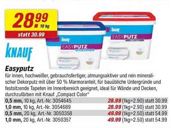Knauf Easyputz - der attraktive Innenputz für Ihre Wände