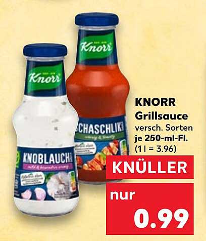 KNORR Grill Sauce - verschiedene Sorten