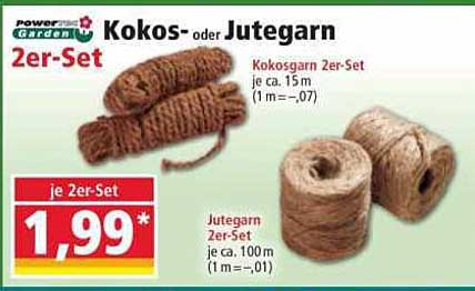 Kokos- oder Jutegarn 2er-Set