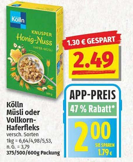 Kölln Knusper Honig-Nuss Hafer-Müsli 500g