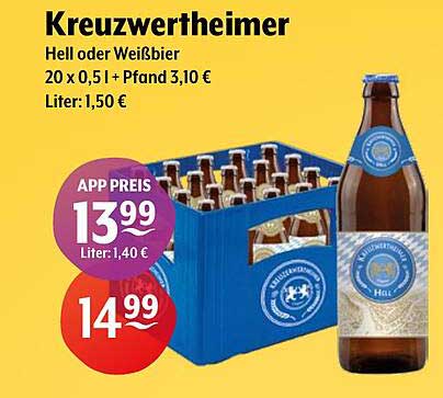 Kreuzwertheimer Hell oder Weißbier - 20 x 0,5 l + Pfand