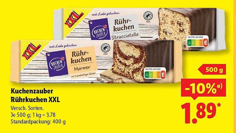 Kuchenzauber Rührkuchen XXL - Verschiedene Sorten