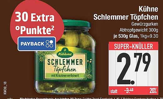 Kühne Schlemmer Töpfchen Gewürzgurken 300g