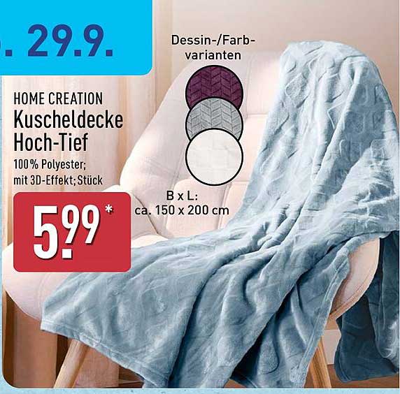 Kuscheldecke Hoch-Tief von HOME CREATION
