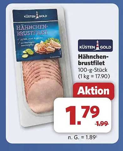 KÜSTEN GOLD Hähnchenbrustfilet 100-g-Stück